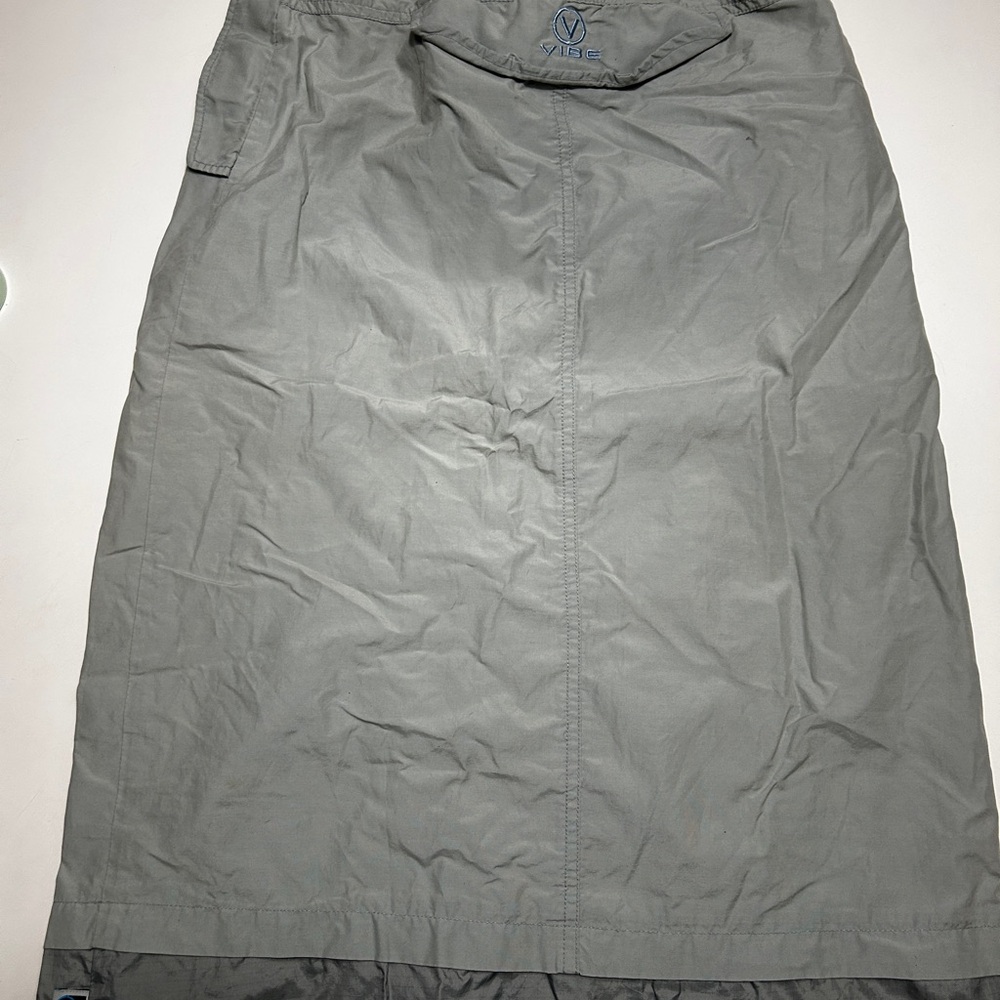 Vibe Gray A-Line Cargo Skirt Knee-Length for Casual Work - Picture 2 of 4